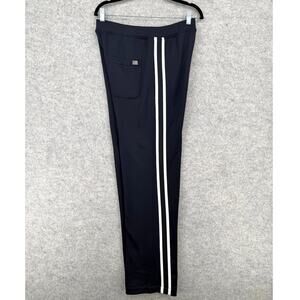 NWT AMI Nautical Blue & White Heavyweight Striped Track Pants Size SMALL